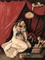 Virgen y el Niño en una habitación del pintor renacentista Hans Baldung
